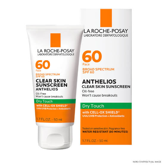 La Roche Posay Anthelios Clear Skin oil Free Dry Touch Sunscreen Spf 60 50ml