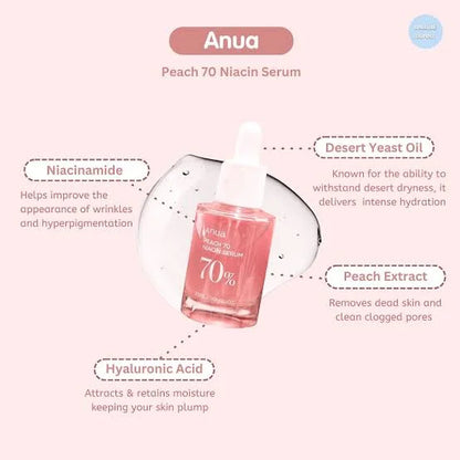 Anua Peach 70 Niacin Serum 30ml Korea